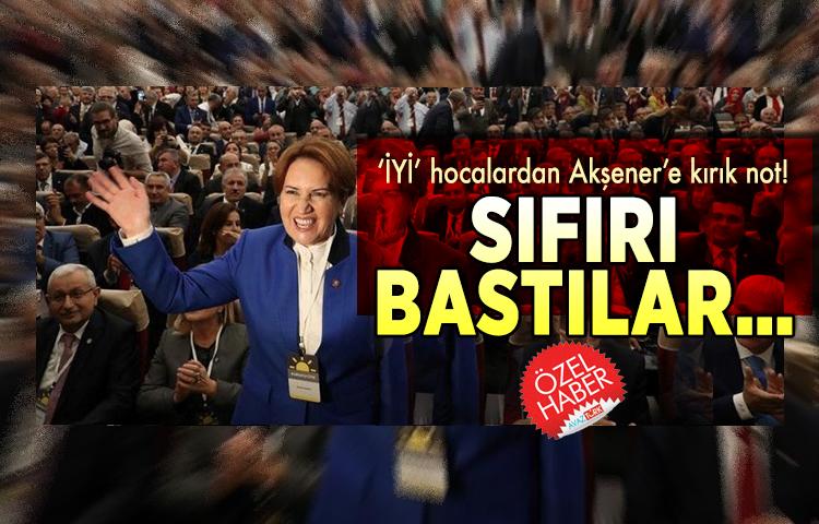 ‘İYİ’ hocalardan Akşener’e kırık not! Sıfırı bastılar…