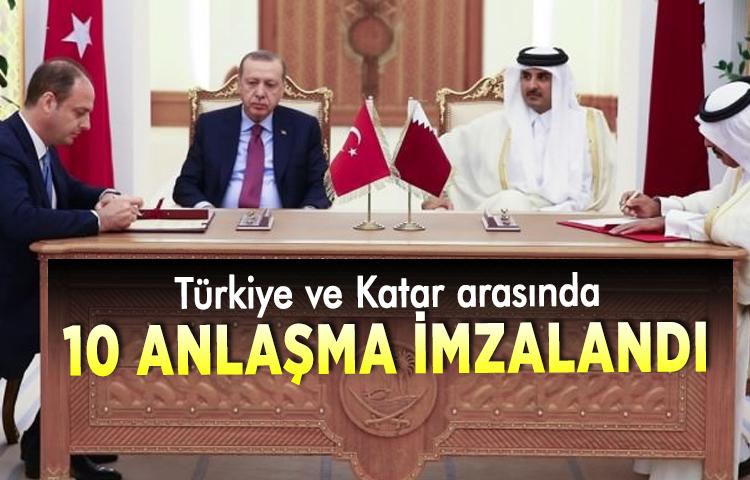 Türkiye ve Katar arasında 10 anlaşma imzalandı
