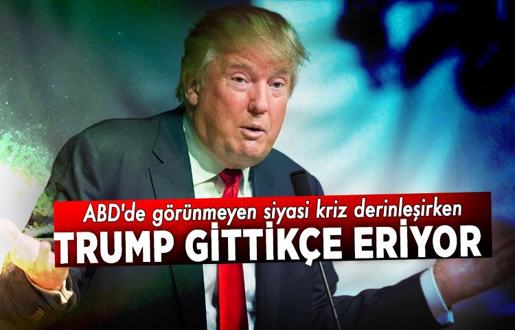 Trump gittikçe eriyor