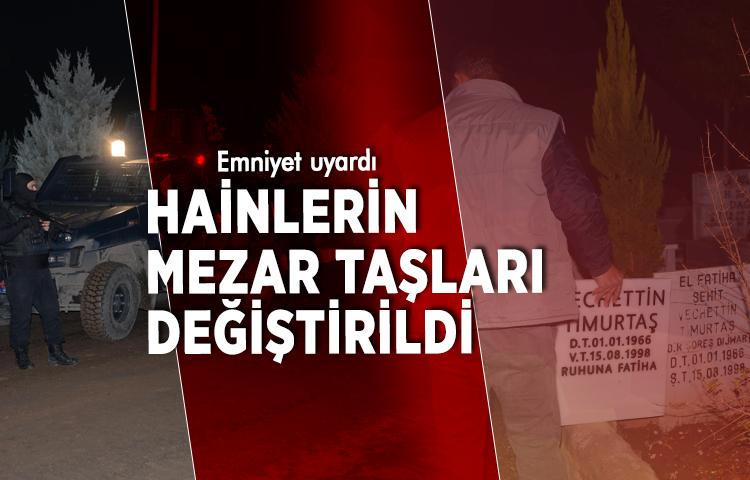 PKK'lı hain teröristlerin mezar taşları değiştirildi
