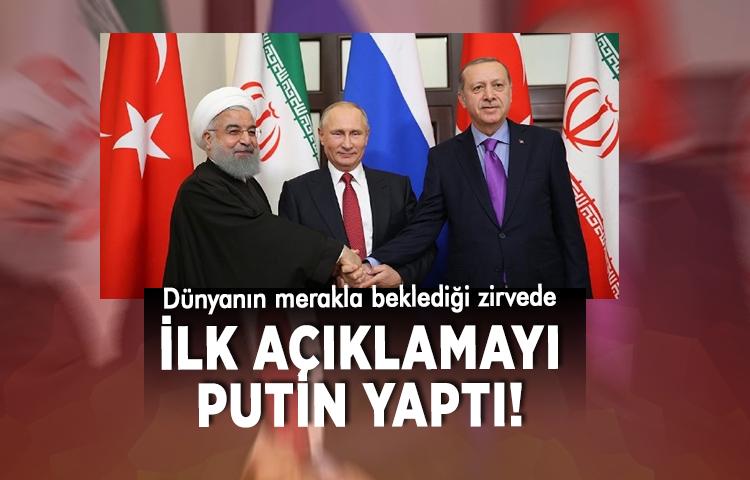 Dünyanın merakla beklediği zirvede ilk açıklamayı Putin yaptı!