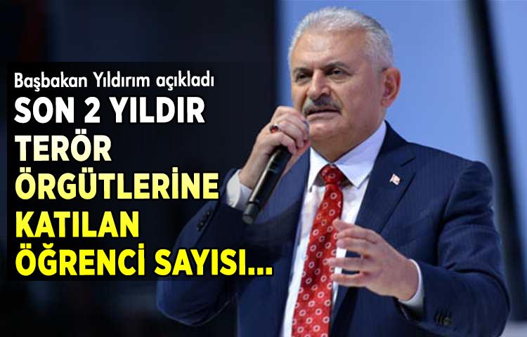 Başbakan Yıldırım, terör örgütlerine katılımdaki düşüşü açıkladı