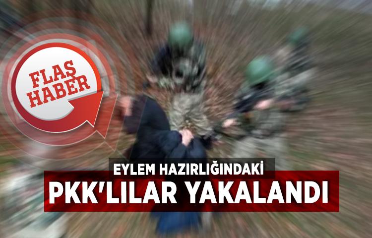 Eylem hazırlığındaki PKK'lılar yakalandı