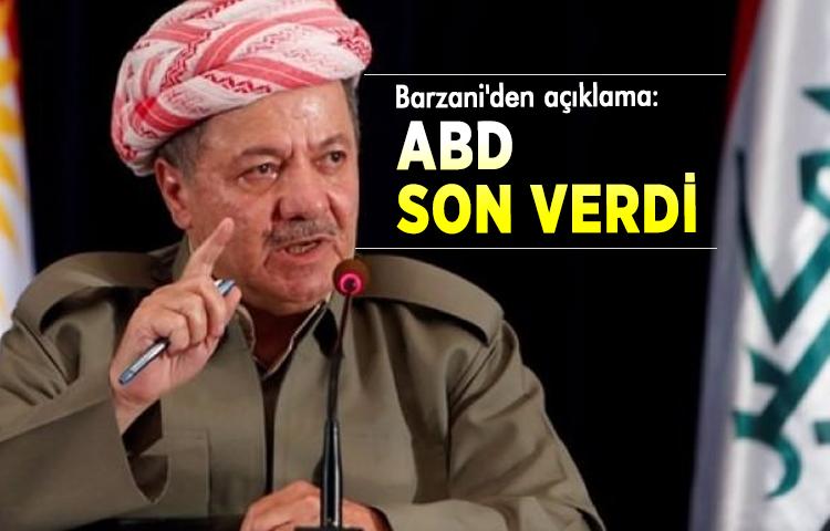 Barzani'den açıklama: ABD son verdi
