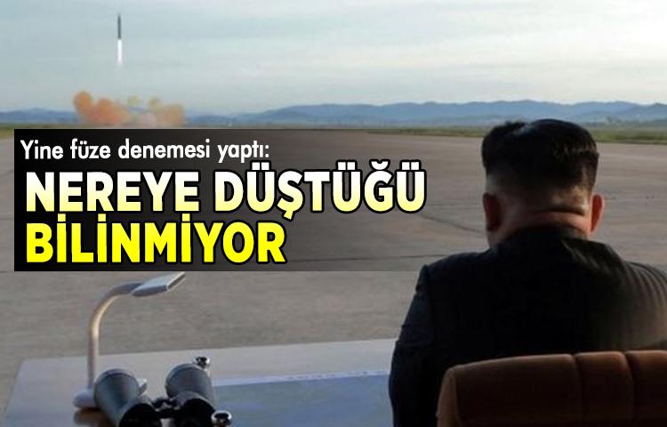 Kuzey Kore'de füze denemesi: Nereye düştüğü bilinmiyor