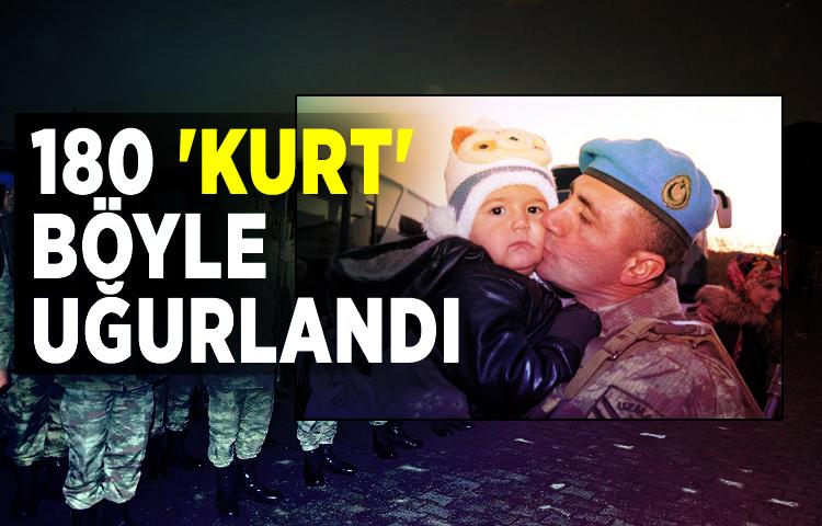 180 ‘kurt’ dualar ile El Bab’a uğurlandı