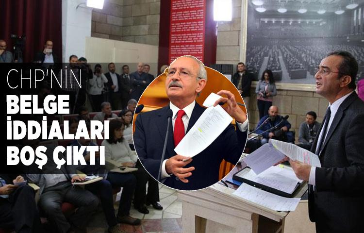 CHP'nin belge iddiaları boş çıktı