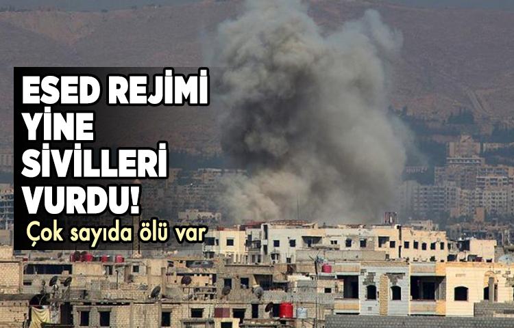 Esed rejimi yine sivilleri vurdu! Çok sayıda ölü var