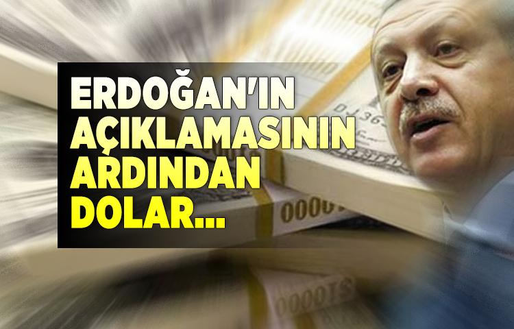 Erdoğan'ın açıklamasının ardından dolar...