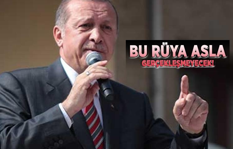 Erdoğan: Bu rüya asla gerçekleşmeyecek!