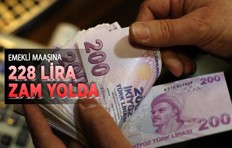 Emekli maaşına 228 lira zam yolda