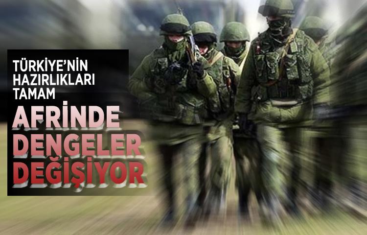 Afrinde dengeler değişiyor