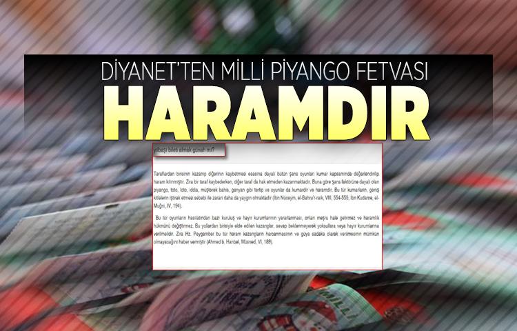 Diyanet’ten Milli Piyango fetvası: 'Haramdır'