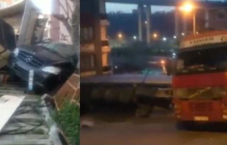 Kağıthane'de korkutan TIR kazası