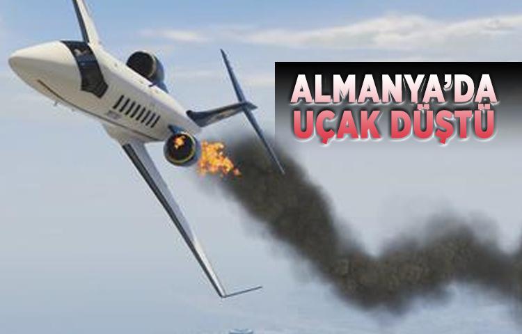 Almanya’da uçak düştü