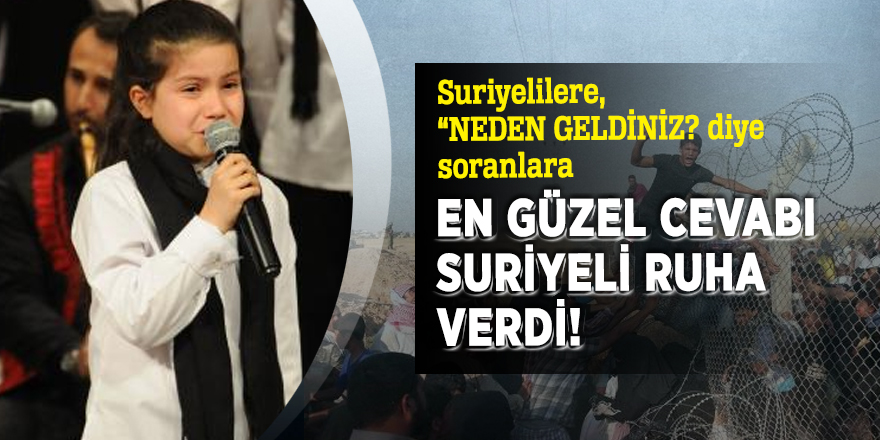 Suriyeli Ruha'dan duygulandıran açıklama!