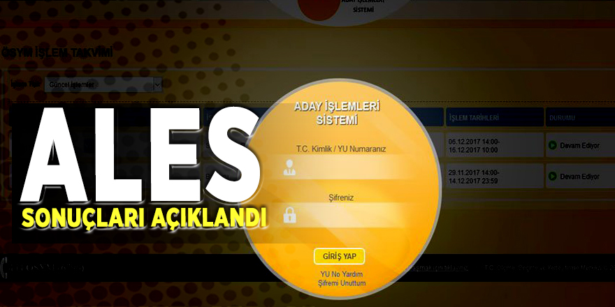 ALES sonuçları açıklandı