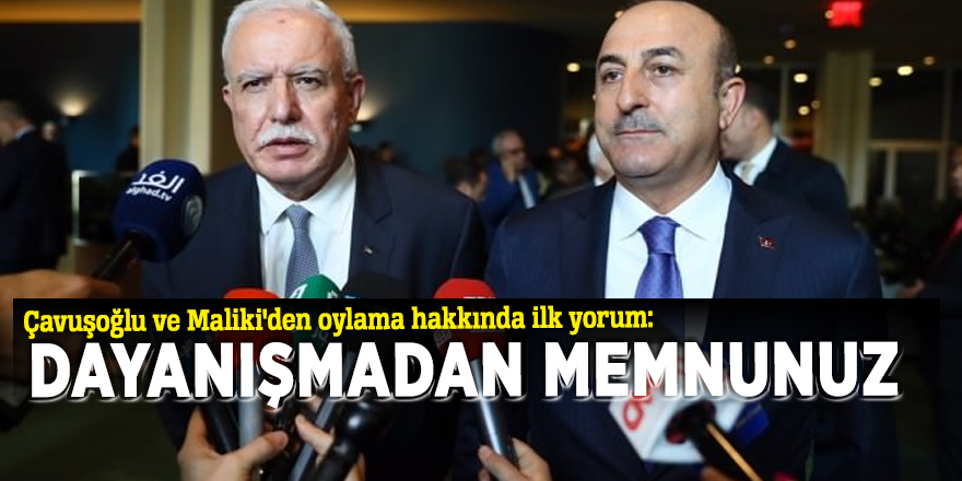 Çavuşoğlu ve Maliki: Dayanışmadan memnunuz