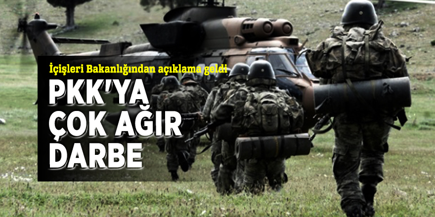 PKK'ya çok ağır darbe