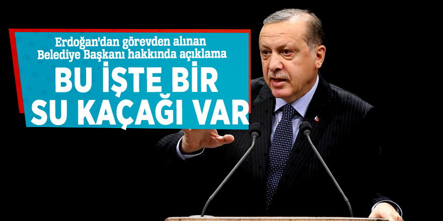 Erdoğan'dan görevden alınan Belediye Başkanı hakkında açıklama