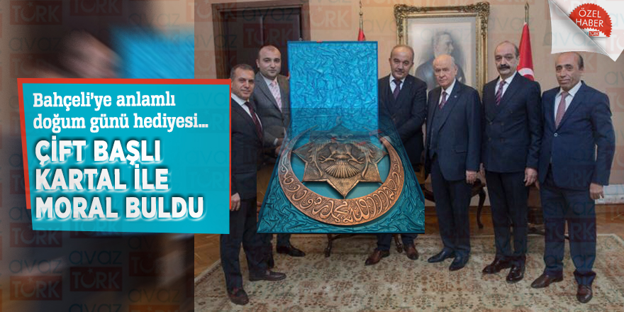 Bahçeli’ye anlamlı doğum günü hediyesi… Çift başlı kartal ile moral buldu