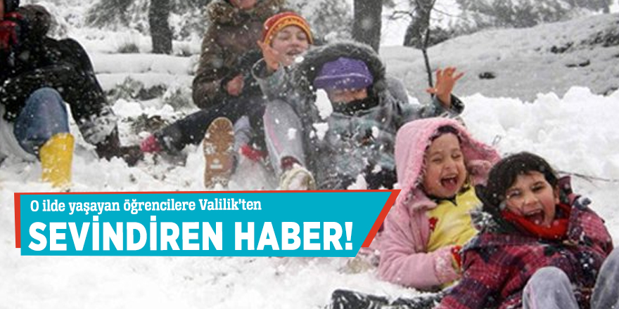 O ilde yaşayan öğrencilere Valilik’ten sevindiren haber!