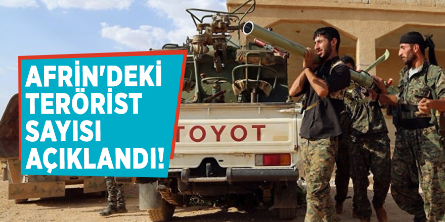 Afrin'deki terörist sayısı açıklandı!