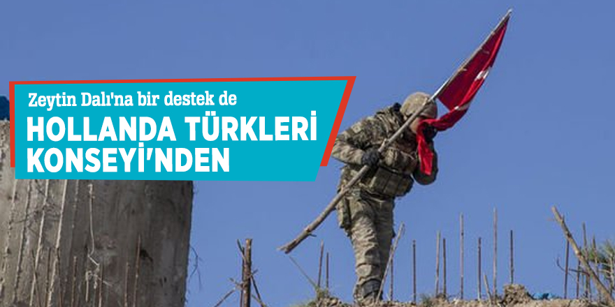 Zeytin Dalı'na bir destek de Hollanda Türkleri Konseyi'nden