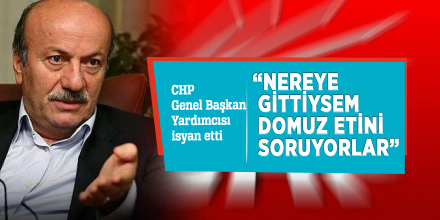 CHP'li Bekaroğlu isyan etti! “Nereye gittiysem domuz etini soruyorlar”