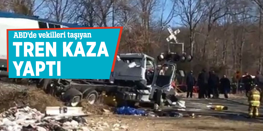 ABD'de vekilleri taşıyan tren kaza yaptı