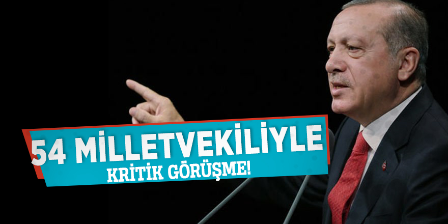 Erdoğan'dan 54 milletvekiliyle kritik görüşme!