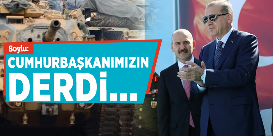 Soylu: Cumhurbaşkanımızın derdi...