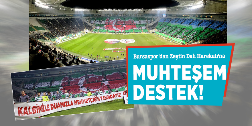 Bursaspor'dan Zeytin Dalı Harekatı'na muhteşem destek!