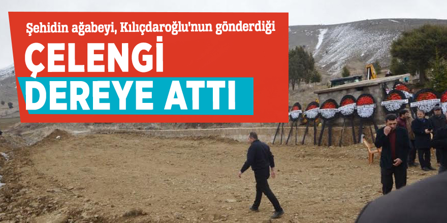 Şehidin ağabeyi, Kılıçdaroğlu'nun gönderdiği çelengi dereye attı