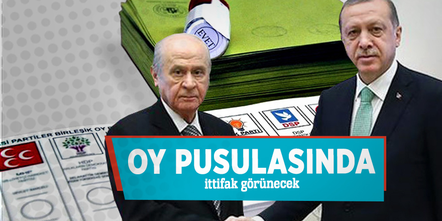 Erdoğan'ın ismi altında AK Parti ve MHP amblemi yer alacak
