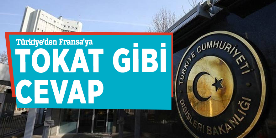 Türkiye’den Fransa'ya tokat gibi cevap