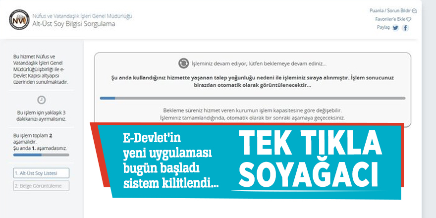 E-devletin yeni uygulaması sistemi kitledi! Herkes akın etti…