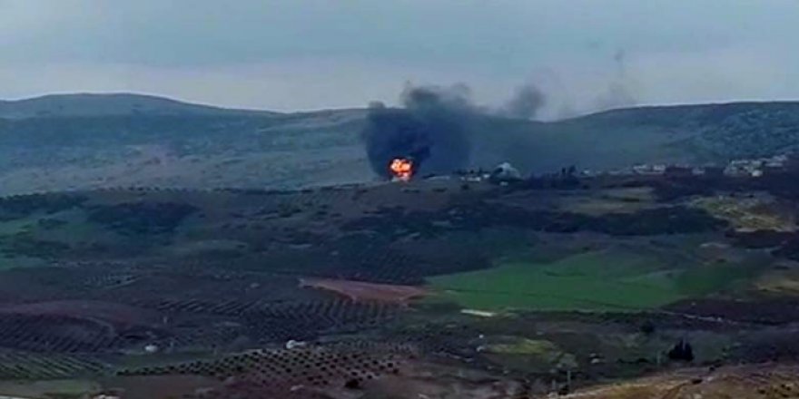 Afrin’de bir cephanelik havaya uçuruldu