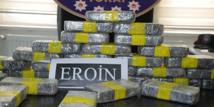 Tokat'ta 17 kilogram eroin ele geçirildi