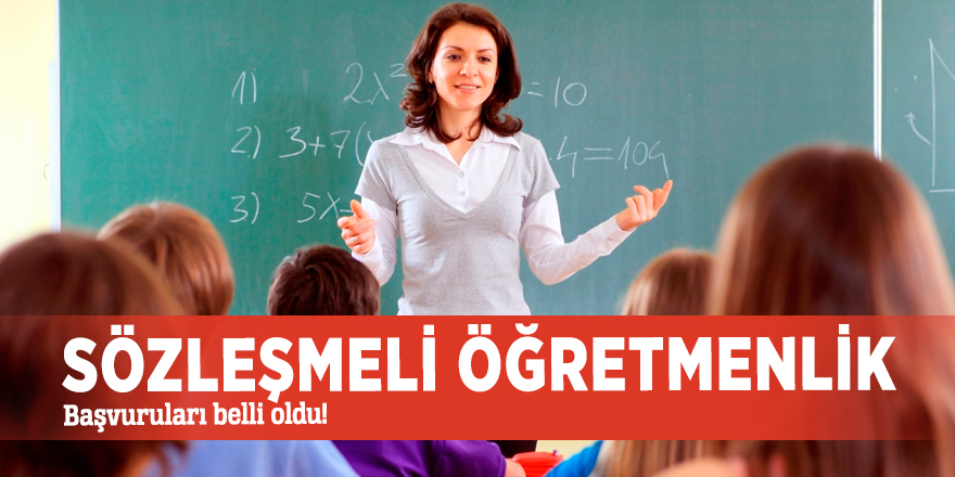 Sözleşmeli öğretmenlik başvuruları belli oldu!