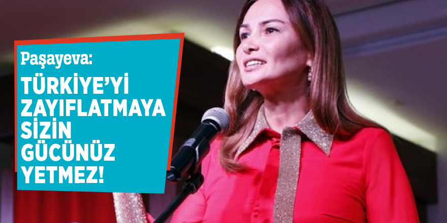 Paşayeva: Türkiye’yi zayıflatmaya sizin gücünüz yetmez
