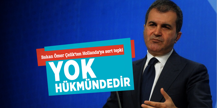Bakan Ömer Çelik'ten Hollanda'ya sert tepki