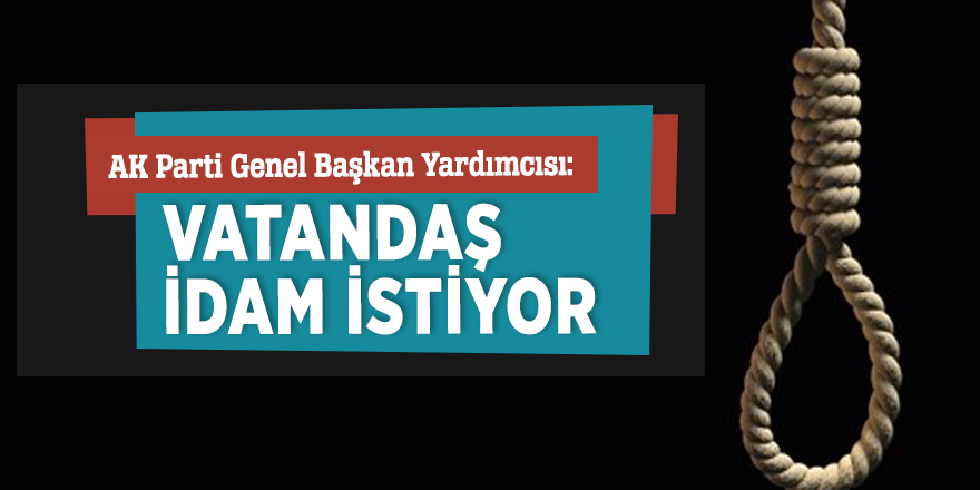 AK Parti Genel Başkan Yardımcısı: Vatandaş idam istiyor