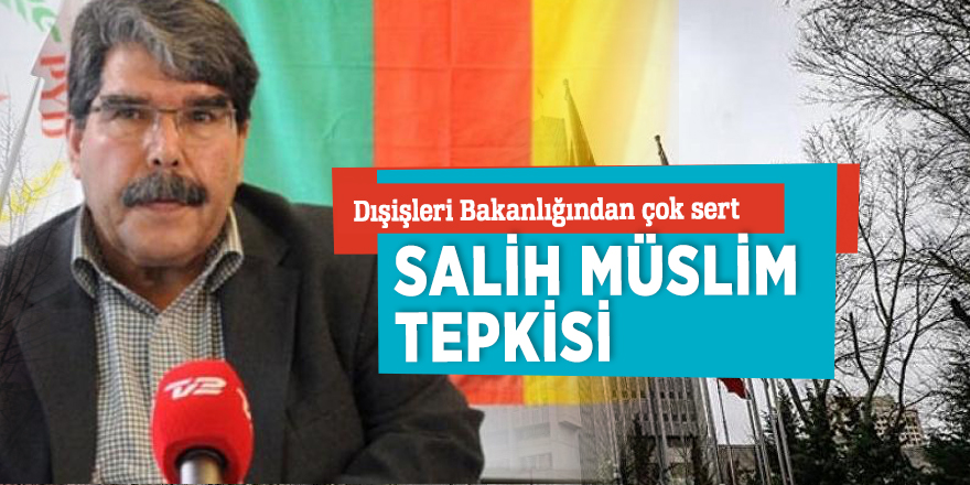 Dışişleri Bakanlığından çok sert Salih Müslim tepkisi