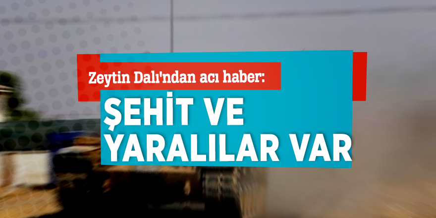 Zeytin Dalı'ndan acı haber: Şehit ve yaralılar var