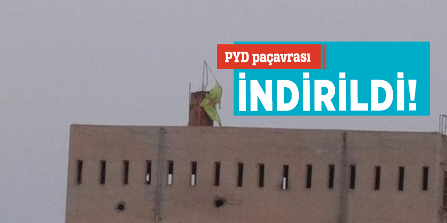 PYD paçavrası indirildi
