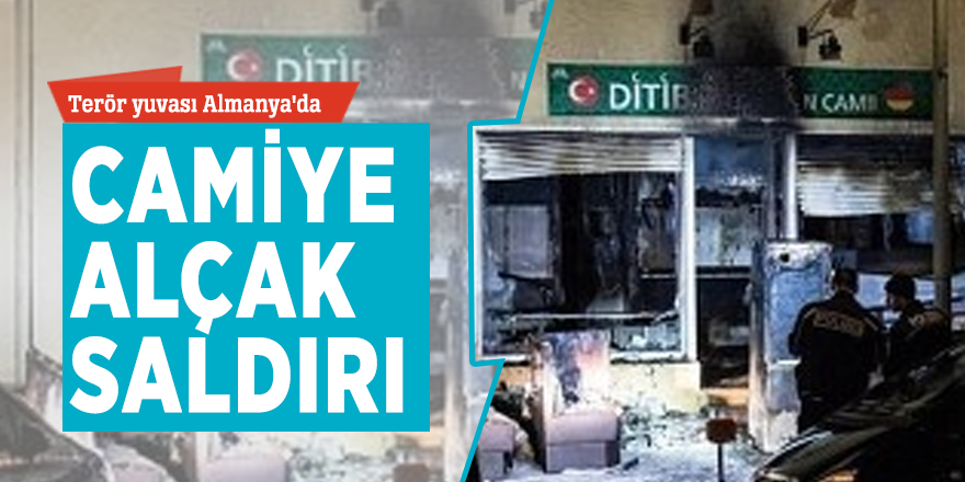 Terör yuvası Almanya'da camiye alçak saldırı