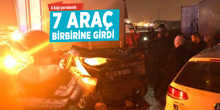 Gebze'de 7 araç birbirine girdi