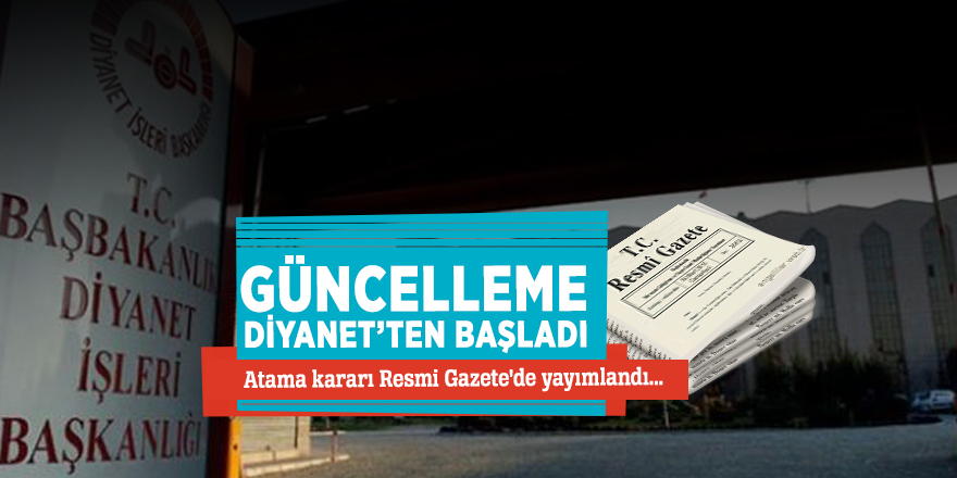 Güncelleme Diyanet’ten başladı