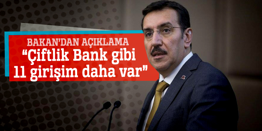 Bakan’dan açıklama “Çiftlik Bank gibi 11 girişim daha var”